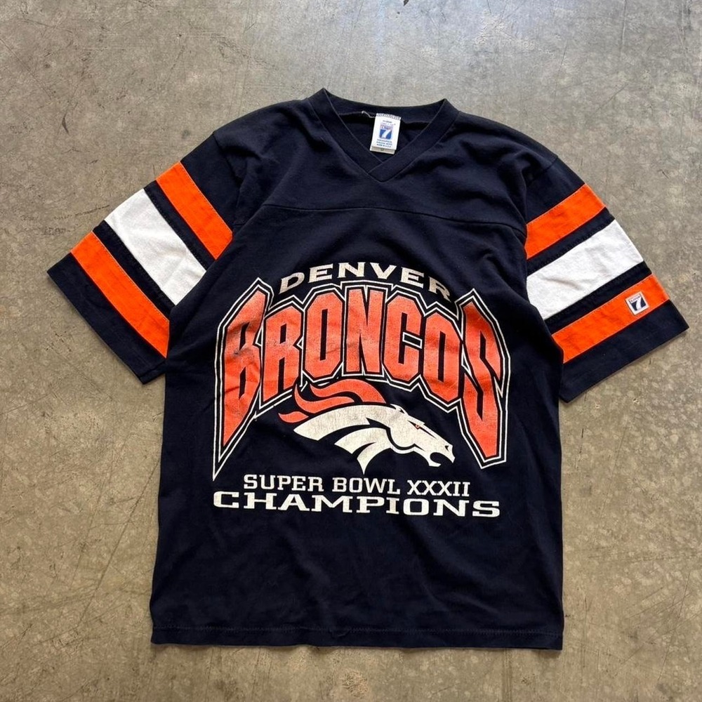Vintage Logo 7 Denver Broncos Super Bowl XXXII Champions Shirt Size Medium